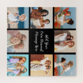 Creëer Uw eigen 8 Fotocollage Voeg uw groet toe Legpuzzel (Horizontaal)