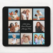 Creëer Uw eigen 8 Fotocollage Voeg uw groet toe Muismat (Voorkant)