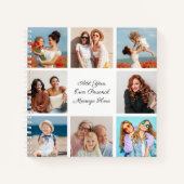 Creëer Uw eigen 8 Fotocollage Voeg uw groet toe Notitieboek (Voorkant)