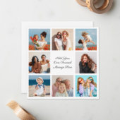 Creëer Uw eigen 8 Fotocollage Voeg uw groet toe Notitiekaartje (Voorkant / Achterkant in situ)