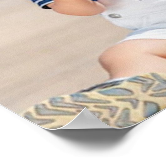 Creëer Uw eigen 8 Fotocollage Voeg uw groet toe Poster (Hoek)