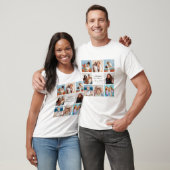 Creëer Uw eigen 8 Fotocollage Voeg uw groet toe T-shirt (Unisex)