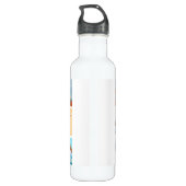 Creëer Uw eigen 8 Fotocollage Voeg uw groet toe Waterfles (Achterkant)