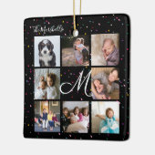 Creëer Uw eigen 8 Monogram voor fotocollage Keramisch Ornament (Links)