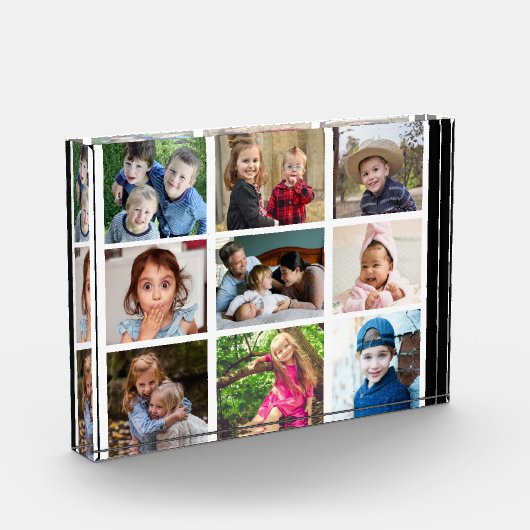 Creëer Uw Eigen 9 Foto Collage Familie Gift Block (Links)