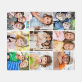 Creëer uw eigen 9 foto collage Keepsake Fleece Deken (Voorkant (Horizontaal))