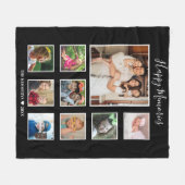 Creëer Uw eigen 9-serie Foto Collage Black Fleece Deken (Voorkant (Horizontaal))