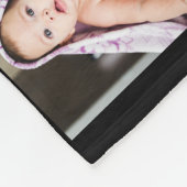 Creëer Uw eigen 9-serie Foto Collage Black Fleece Deken (Hoek)