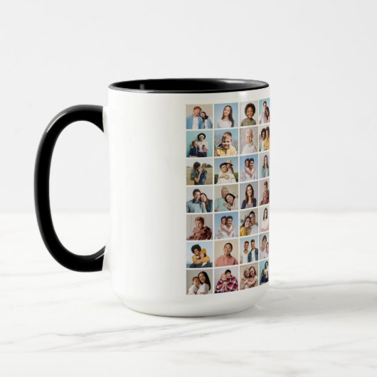 Creëer Uw eigen Aangepast 70 Fotocollage Mok (Links)