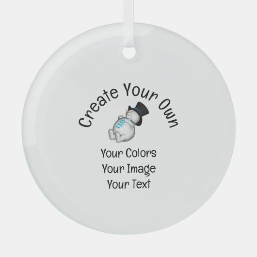 Creëer Uw eigen Aangepast Glas Ornament (Voorkant)