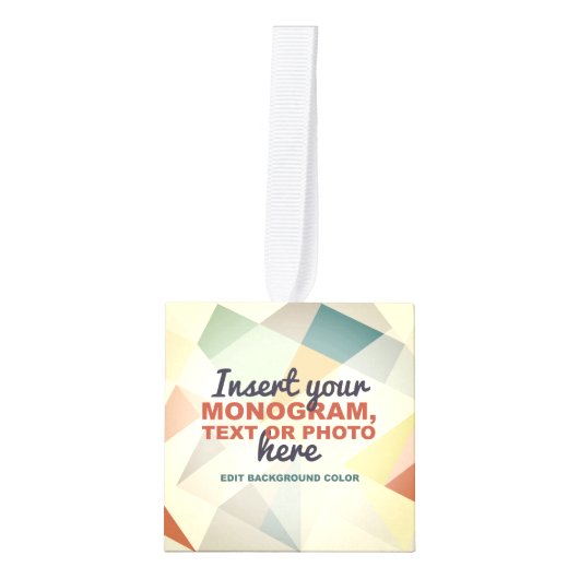 Creëer Uw eigen Aangepast Kubus Ornament (Voorkant)