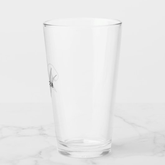 Creëer uw eigen aangepast monogram en noem Paars Glas (Links)