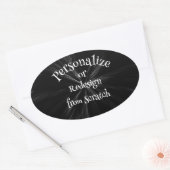 Creëer Uw eigen Aangepast Ovale Sticker (Envelop)