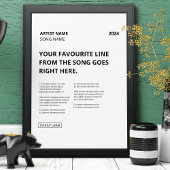 Creëer Uw eigen Aangepast Song Poster