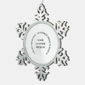 Creëer Uw eigen Aangepast Tin Sneeuwvlok Ornament (Rechts)