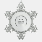 Creëer Uw eigen Aangepast Tin Sneeuwvlok Ornament (Voorkant)