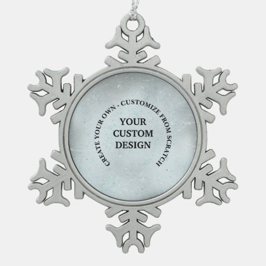 Creëer Uw eigen Aangepast Tin Sneeuwvlok Ornament (Voorkant)