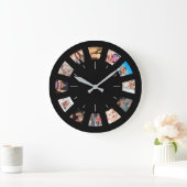 Creëer uw eigen aangepaste 12 foto-collage-herinne grote klok (Huis)