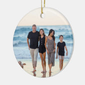 Creëer uw eigen aangepaste 2 foto dubbelzijdig keramisch ornament (Links)