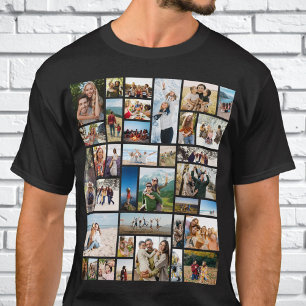 Creëer Uw Eigen Aangepaste 36 Fotocollage T-shirt