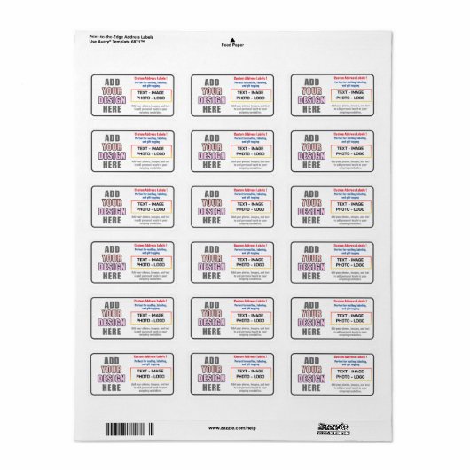 Creëer uw eigen aangepaste adreslabel voor verzend etiket (Full Sheet)