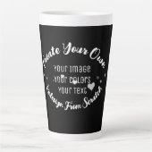Creëer Uw eigen aangepaste Afbeelding Latte Mok (Voorkant)