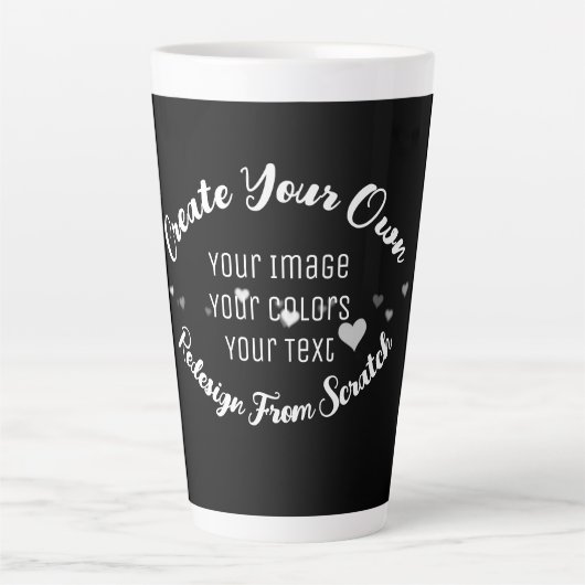 Creëer Uw eigen aangepaste Afbeelding Latte Mok (Voorkant)