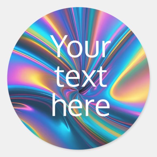 creëer uw eigen aangepaste afbeelding tekst lichtg ronde sticker (Voorkant)