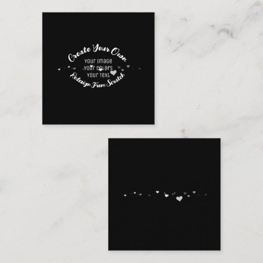 Creëer Uw eigen aangepaste Afbeelding Vierkante Visitekaartje (Voorkant / Achterkant)