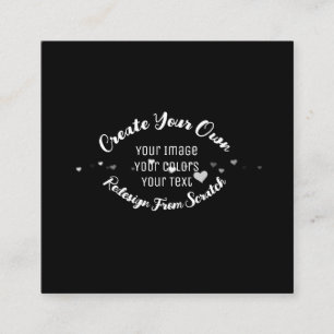 Creëer Uw eigen aangepaste Afbeelding Vierkante Visitekaartje