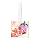 Creëer Uw eigen aangepaste Baby-fotoselectie Kubus Ornament (Voorkant)