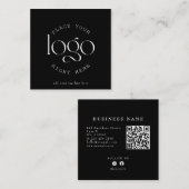 Creëer uw eigen aangepaste bedrijf Logo Modern Bla Vierkante Visitekaartje (Voorkant / Achterkant)