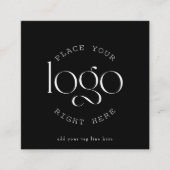 Creëer uw eigen aangepaste bedrijf Logo Modern Bla Vierkante Visitekaartje (Voorkant)