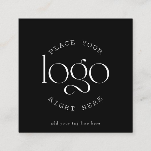 Creëer uw eigen aangepaste bedrijf Logo Modern Bla Vierkante Visitekaartje (Voorkant)