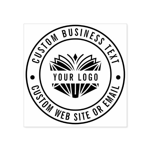 Creëer Uw eigen aangepaste bedrijfsnaam Logo Websi Rubberstempel (Afrduk)