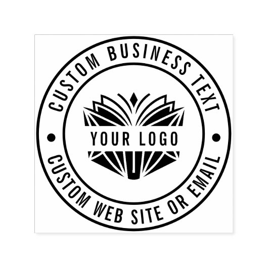 Creëer Uw eigen aangepaste bedrijfsnaam Logo Websi Zelfinktende Stempel (Design)