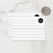 Creëer uw eigen aangepaste business Logo-index Notitiekaartje (Voorkant / Achterkant in situ)