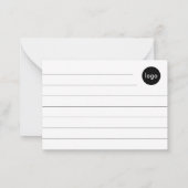Creëer uw eigen aangepaste business Logo-index Notitiekaartje (Achterkant)