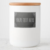 Creëer uw eigen aangepaste -chalkboardSjabloon Voedselcontainer Etiket (Voorkant)