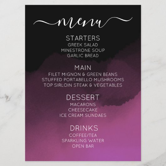 Creëer uw eigen aangepaste donker gekleurde ombré menu (Voorkant)