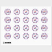 Creëer Uw eigen aangepaste Donut Shop Bakkerij Ronde Sticker (Vel)