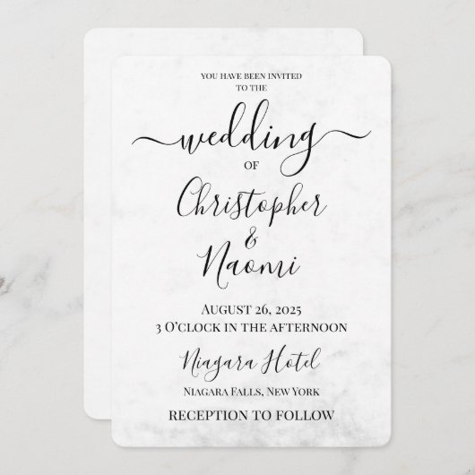 Creëer uw eigen aangepaste downloadbare bruiloft kaart (Voorkant / Achterkant)