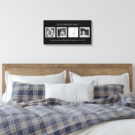 Creëer Uw eigen aangepaste familieportret Canvas Afdruk (Insitu (Slaapkamer))