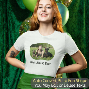 Creëer Uw eigen aangepaste foto Beste mam ooit Uni T-shirt