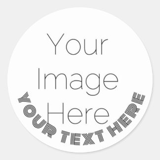 creëer uw eigen aangepaste foto en tekst ronde sticker