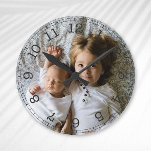 Creëer Uw eigen aangepaste foto Modern Ronde Klok