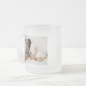 Creëer Uw eigen aangepaste foto op maat Matglas Koffiemok (Voorkant links)