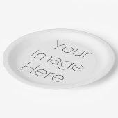 ‘creëer uw eigen’ aangepaste foto papieren bordje (Gekanteld)