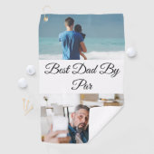 Creëer Uw Eigen Aangepaste Foto Vaders Dag Golfhanddoek (Insitu)