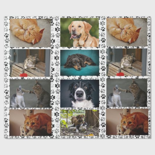 Creëer Uw Eigen Aangepaste Foto van het Huisdier K Cadeaupapier (Vlak)